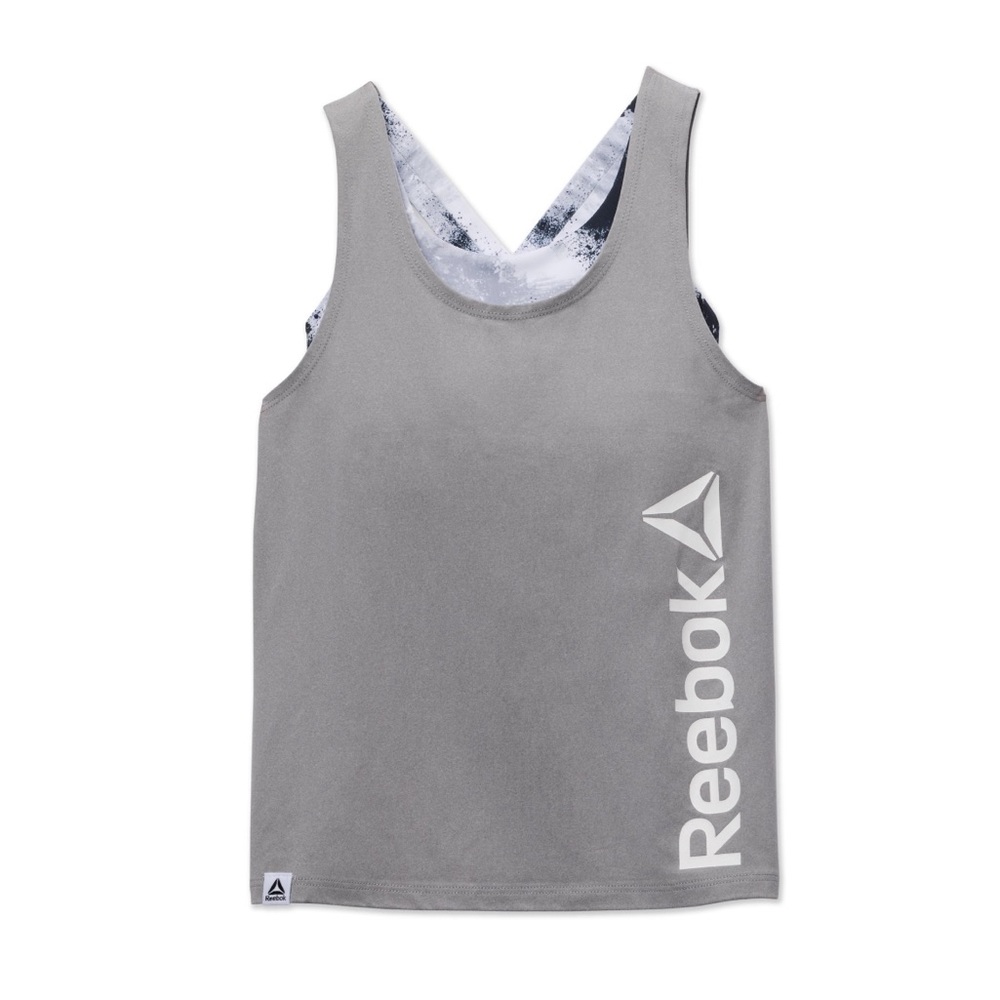 Girls Reebok 2 in 1 performance Tank size 6/6x Moisture Management